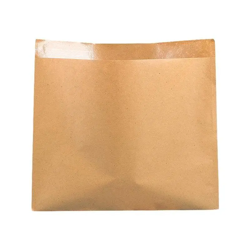 100Pcs Oilproof Kraft Paper Sandwich Wrappers Greaseproof Paper Bags Disposable Takeout Barbecue Pancakes Hamburger Pouch