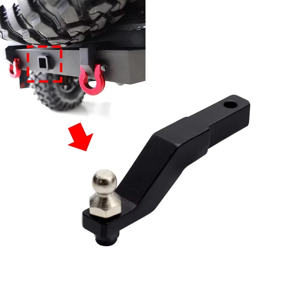 1/10 Scale RC Tow Hitch Trailer Hook for Rock Car Crawler Rear Bumper Compatible for TRX4 SCX10 II 86100 D90 CC01