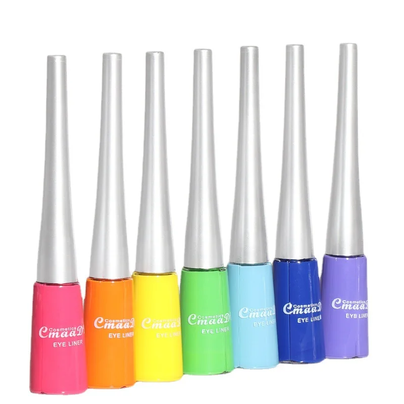 Eyeliner de maquillage 17 couleurs, stylo coloré, liquide noir frais, facile à sécher et pas facile à tacher, multicolore vibrante et éblouissante