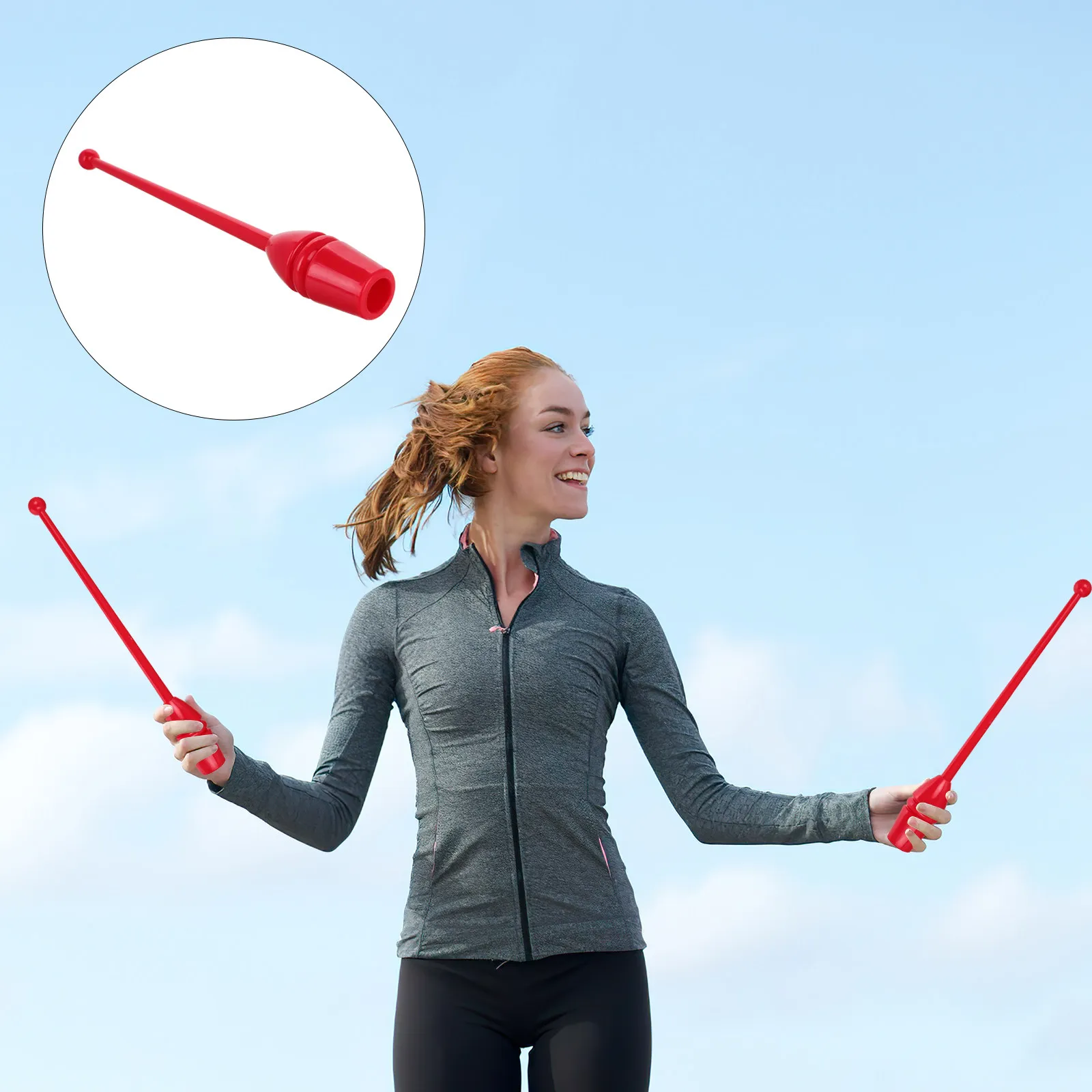 Gymnastics Stick Rhythmic Artistic Dance Performing Prop Lightweight Training Equipment for Adults Kids Home Gym School