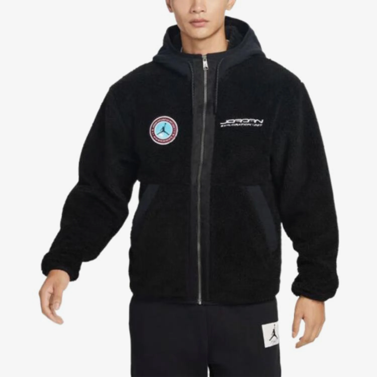 Мужская флисовая спортивная куртка Nike Air Jordan с капюшоном FB1908-010