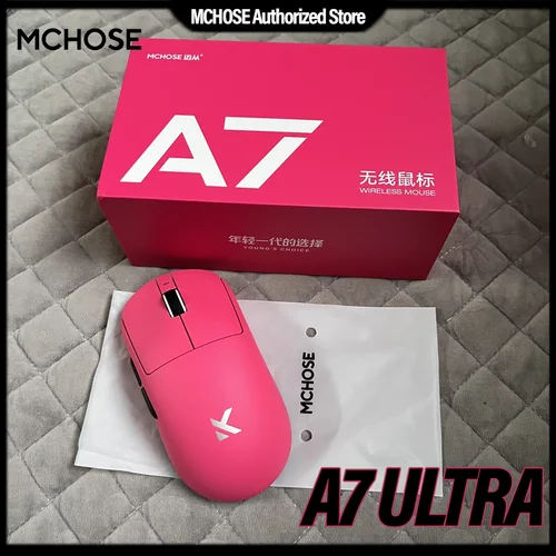 Imagen 1 del producto Ratón para juegos MCHOSE A7 TOPSPEED Wireles 8kHz Frecuencia de orolling PAW3950 Ultra ≥20000FPS Recubrimiento de hielo Web Drievr M Hub 42000DPI 750IPS