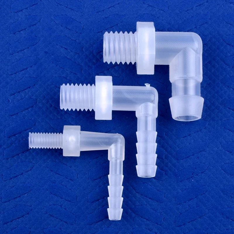Male Threaded Barb Elbow M Metric Male Elbow External Thread Hose Barb L Shape Connector 90° Brass Fitting for Air Water Oil