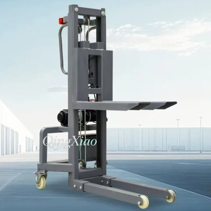 Small Electric Truck Loading Machine Truck Mounted Forklift Lifter 200kg/300kg Capacity Portable Lifting Stacker Warehouse Use