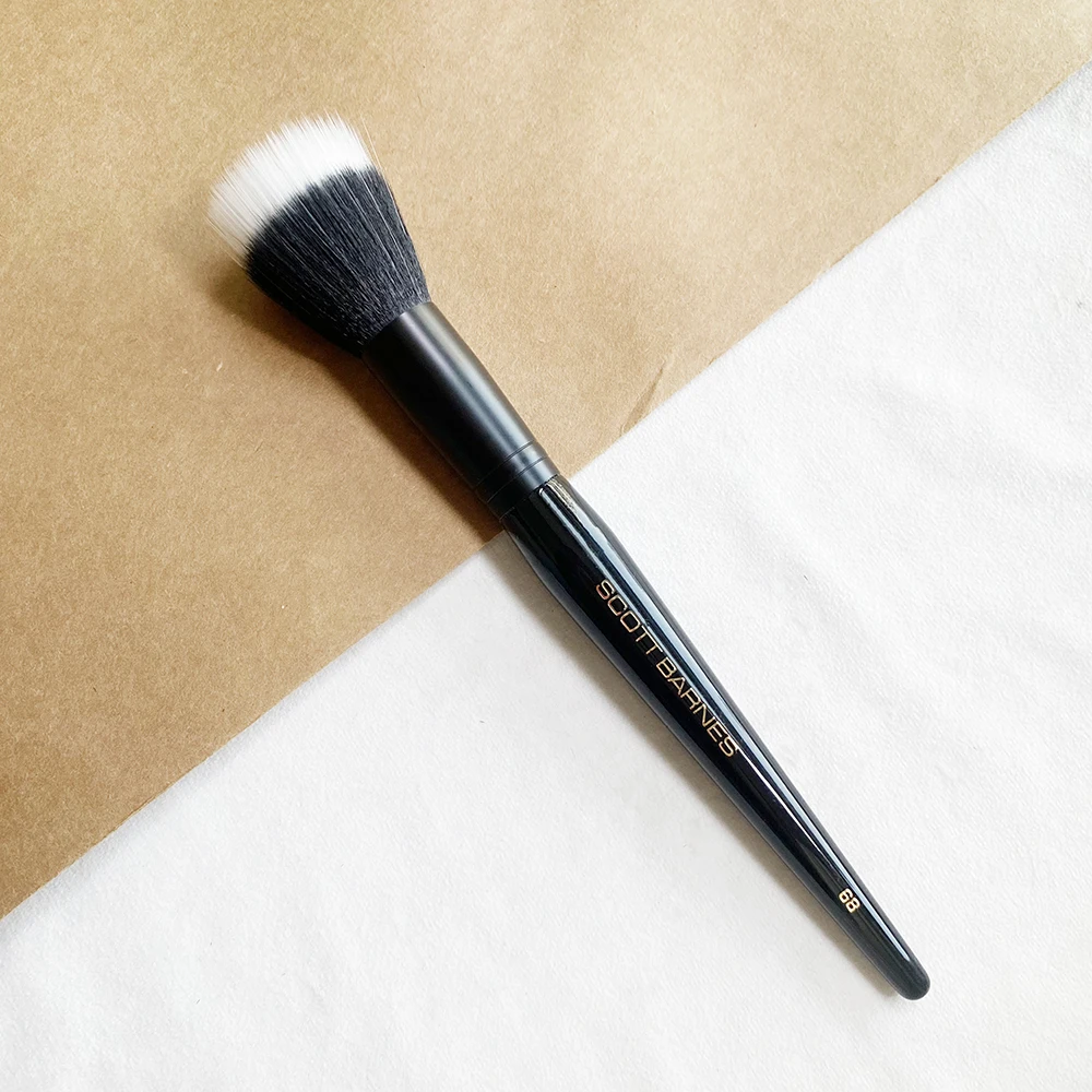 SCOTT Barnes Luxury Single Foundation Brush Dual Fiber Stippling Makeup Brush #68 Soft Synthetic Hair Face Blending Tool