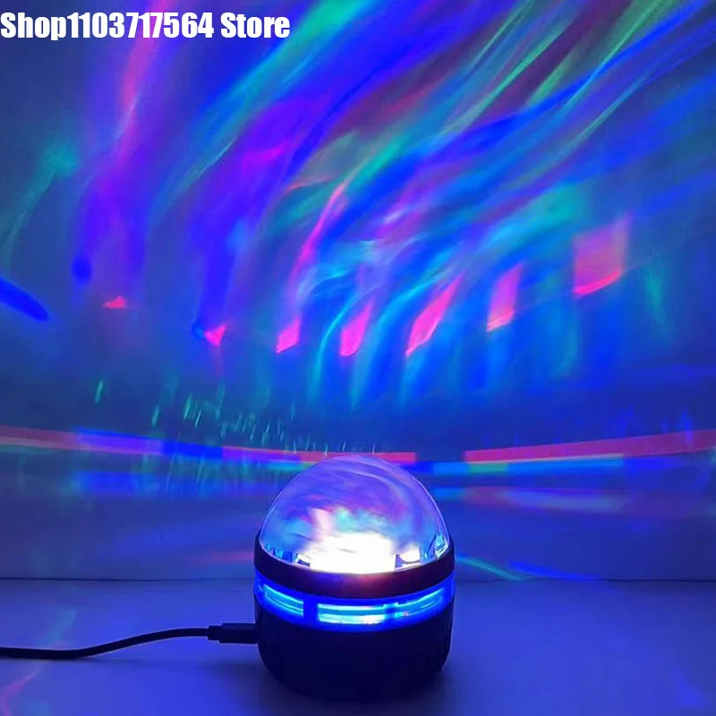 Aurora Borealis water ripple atmosphere light starry projection light Creative colorful rotating light atmosphere stage light