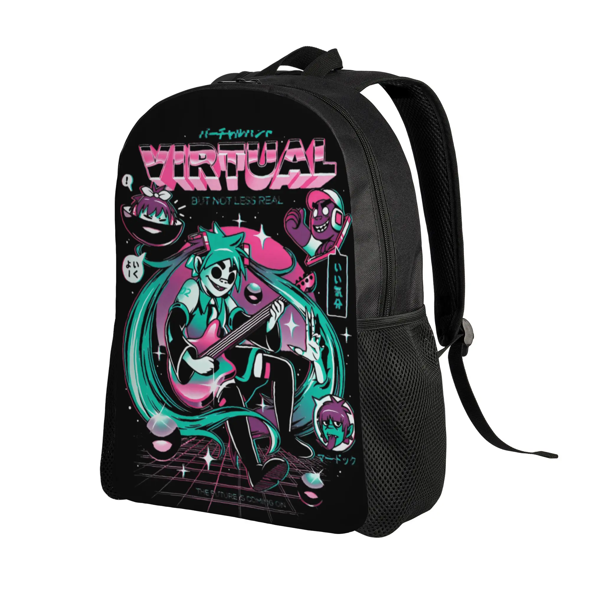 Virtual Band Gorillaz Punk Rock Backpack  Aesthetic Backpacks Girl Trekking Lightweight School Bags Design Rucksack