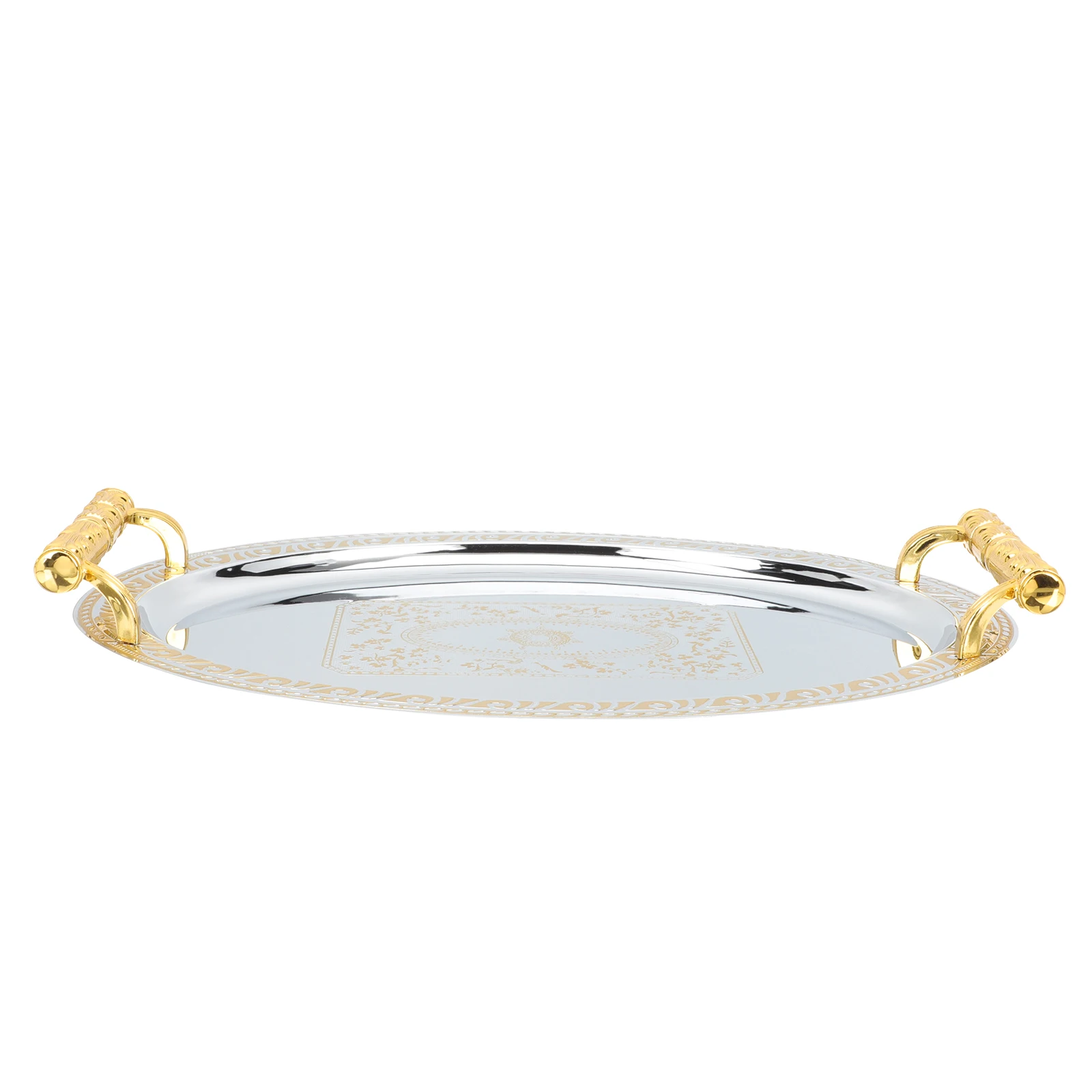 

Fruit Stainless Steel Multi-Function Serving Tray For Dessert Snacks Coffee Tea Home Kitchen Tableware Tray