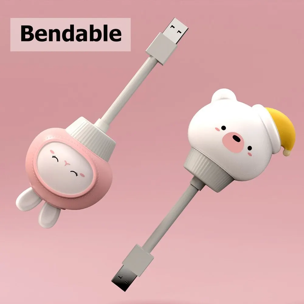 Cute LED Night Light for Kids Room - Bear, Kitten, Remote Control 5
