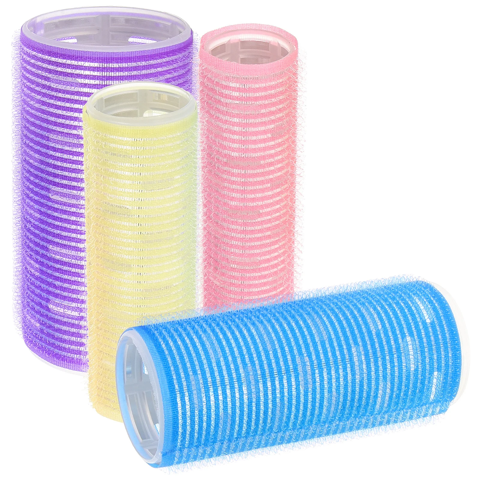 4 Uds. De rizadores para peinar el cabello, juego de rodillos para el cabello reutilizables y autosujeción para mujeres, rizos de aluminio conductores por calor, ondas, rollos Retro para salón