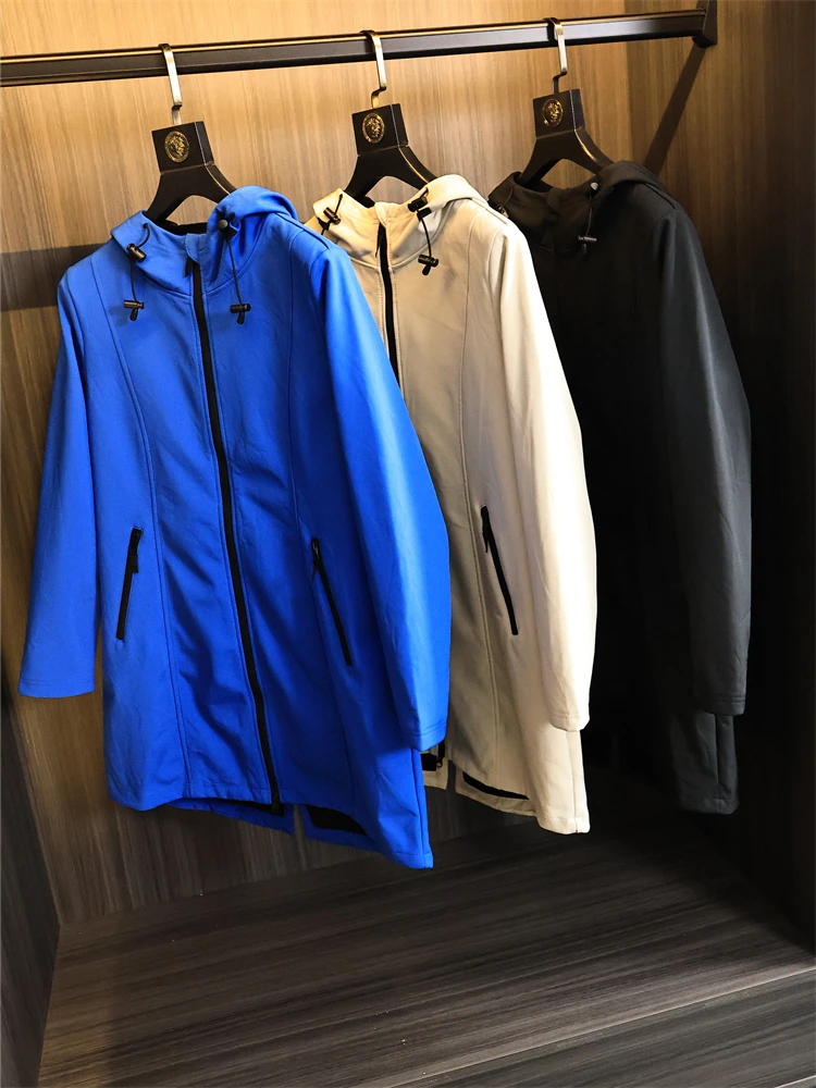 

Спорт на открытом воздухе, ветрозащитный, водонепроницаемый, с капюшоном, средней длины, Cosite Fce, весенне-осеннее мужское цветное повседневное пальто