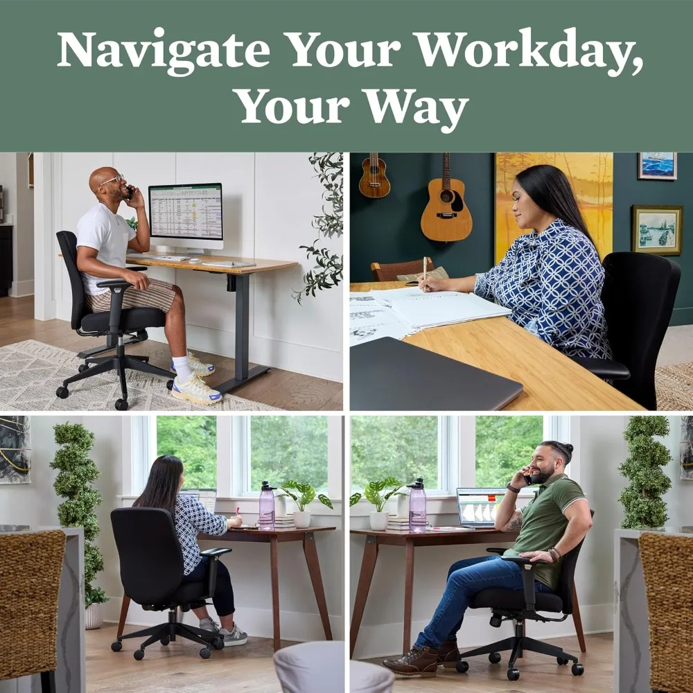 

Altern Ergonomic Fabric Office Chair, Low‑Back Desk Chair with Adjustable Arms, Seat Slide, Synchro‑Tilt, Rolling, Customized