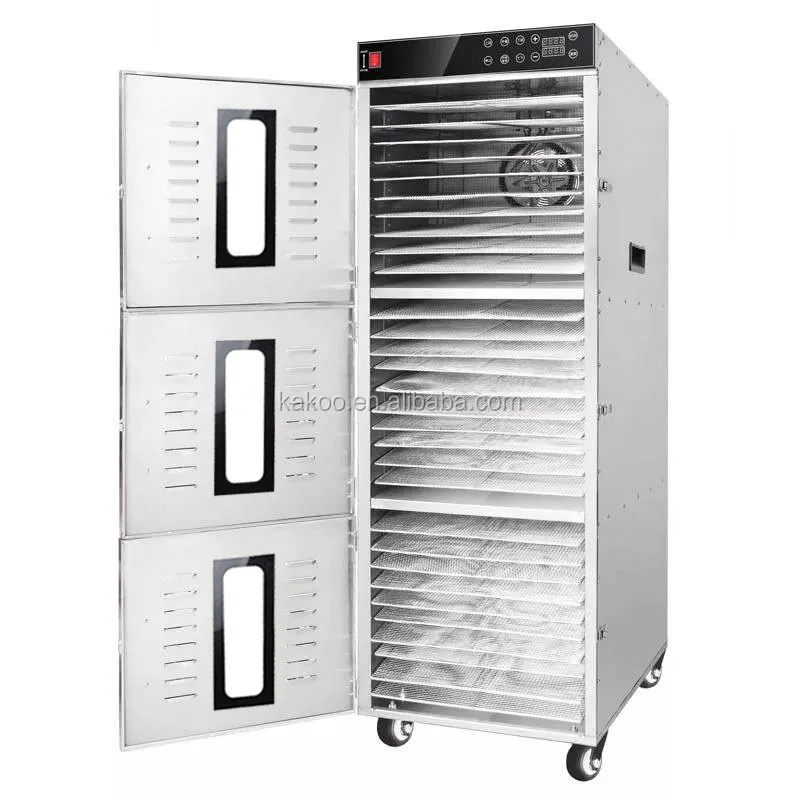 Commercial Industrial Fruit Vegetable Food Drying Machine 30-Tray Digital Timer (0-24 Hours) Stainless Steel