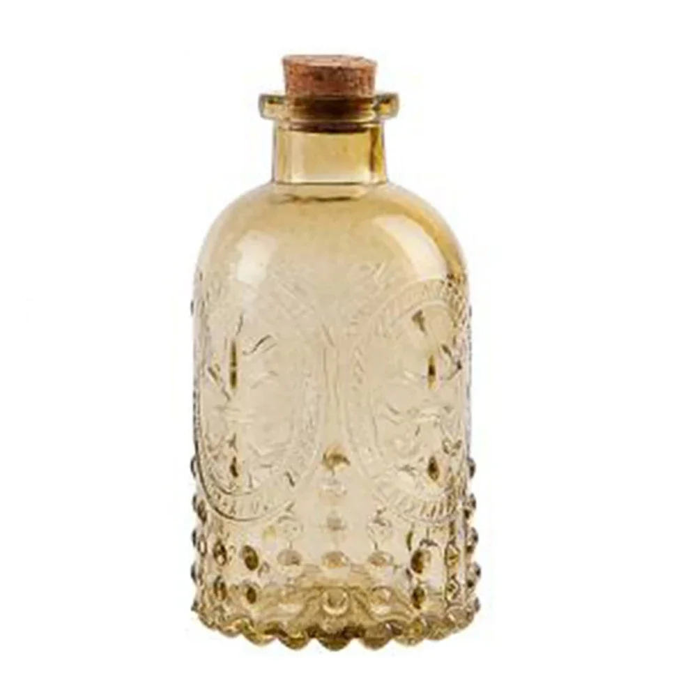 2026 Glass Retro Small Vase Cork Bottle Transparent Classic Tabletop Vases Aromatherapy Bottles Home Decoration