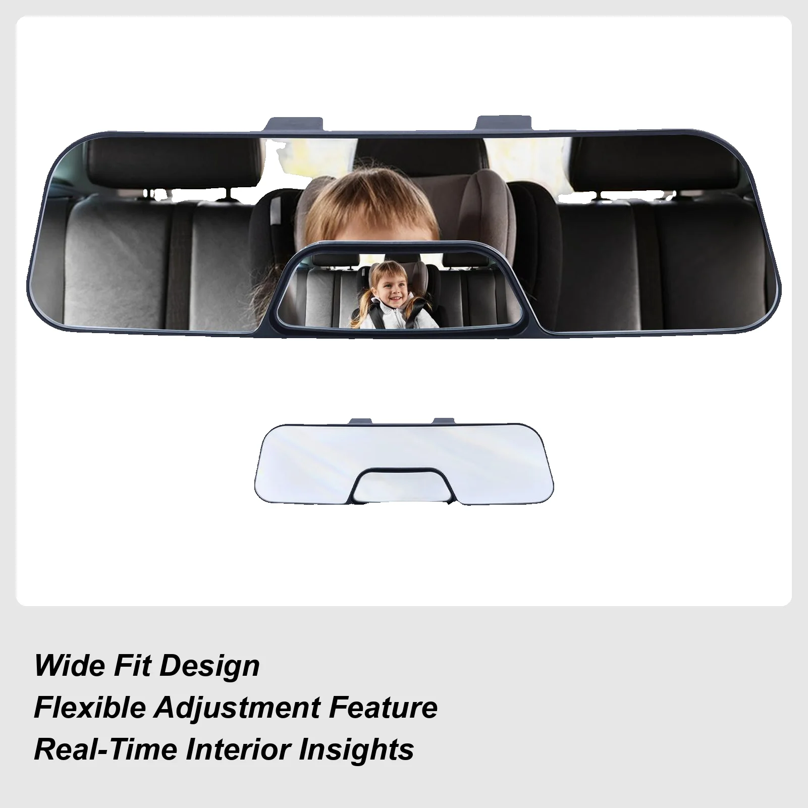 

Широкоугольный внутренний вид заднего вида, панорамный вращающийся внутренний вид сзади, универсальный безопасный аксессуар для отслеживания дорожного движения, аксессуар заднего вида для