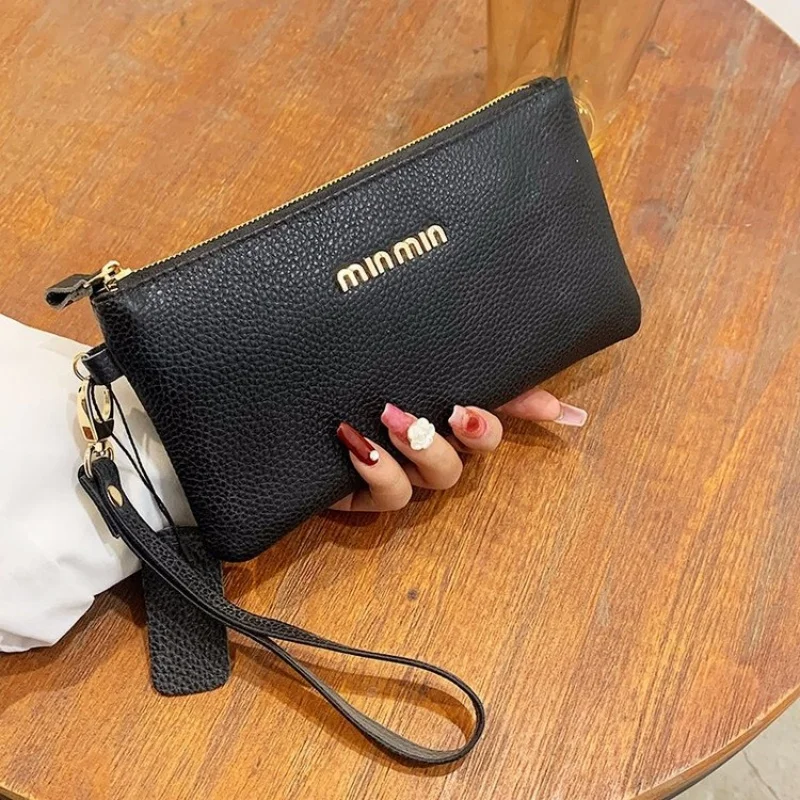 

2025Ultra-thin new clutch bag fashion simple ladies large-capacity wallet all-match casual zipper mobile phone long wallet
