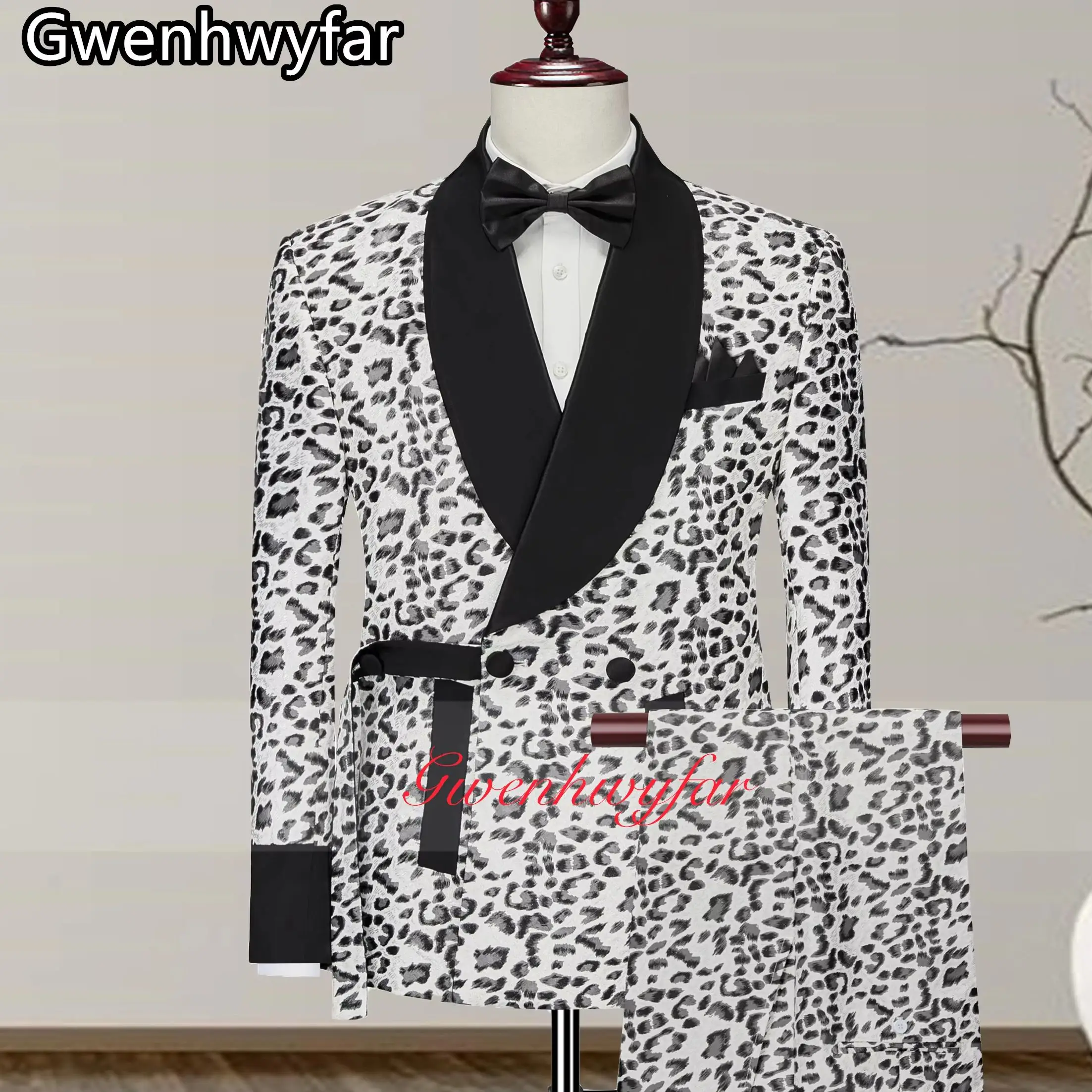 

Мужской костюм Gwenhwyfar, 2 предмета: пиджак с острыми лацканами (однобортный/двубортный) и брюки. Модный танцевальный костюм, свадебный комплект для мужчин.