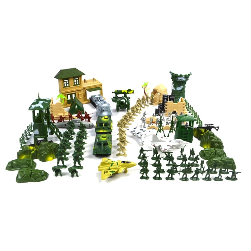 HOT-300 Pcs/Set Simulation Static War Soldiers,DIY Scene Mini Soldier Figures Sand Table Game Gift Toys For Children