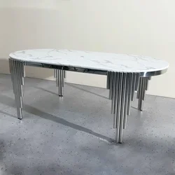 Marble dining table household high-end European high-end long table complete set of dining tables and chairs