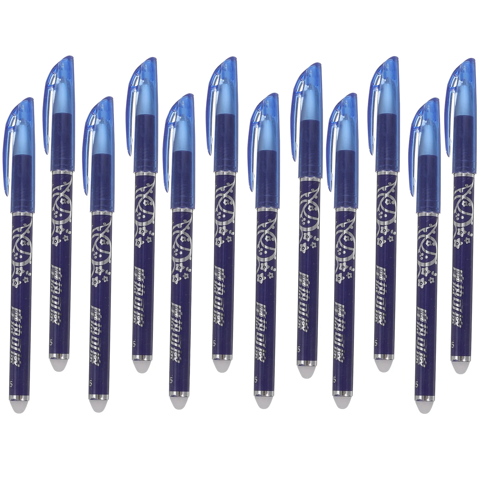 Ensemble de stylos effaçables bleus, 12 pièces, pointe Fine de 05mm, encre d'écriture lisse, fournitures de papeterie en vrac, stylo bleu