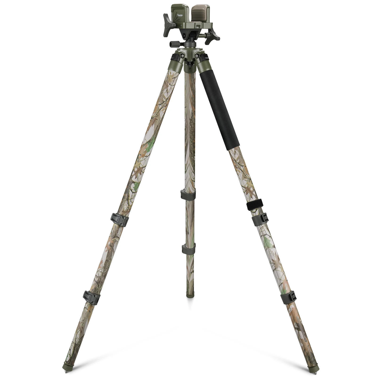 Clamping Tripod Rest Sticks Stand with Integrated 360° Clamp Head Bubble Level Frame Lightweight Adjustable Legs for Outdoors