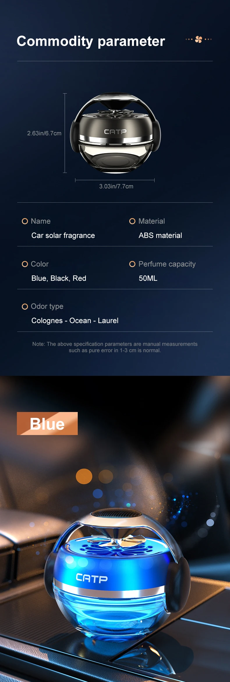 Solar Auto Parfüm personalisierte Auto Armaturenbrett Duft Diffusor solarbetriebene Duft Enhancer stilvolle Auto Innendekoration ﻿ – Detail 10