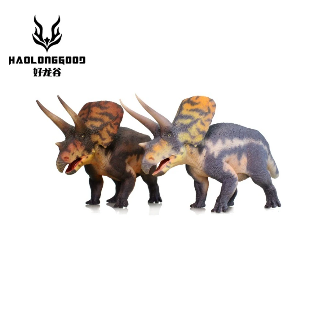 

HAOLONGGOOD 1/35 Torosaurus Dinosaur Toy Figures Animal Model Desktop Deco