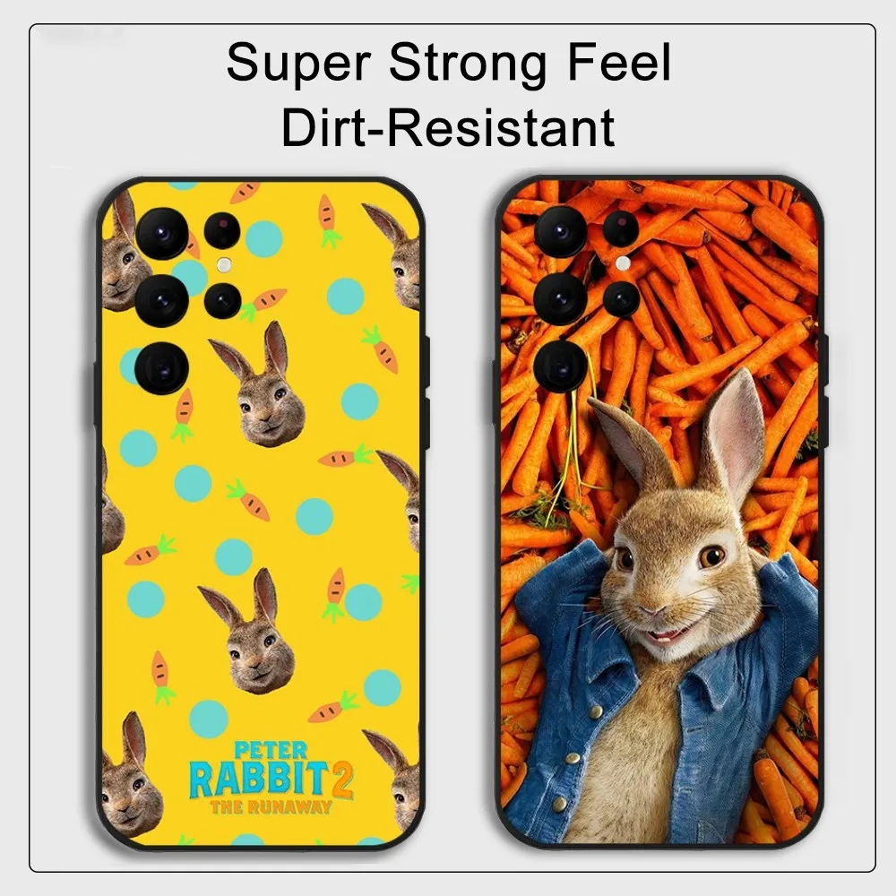 Cute P-Peter R-Rabbit Phone Case Samsung S series s20 s21 s22 s23 s24 FE Plus Ultra TPU Soft to Skin-friendly case