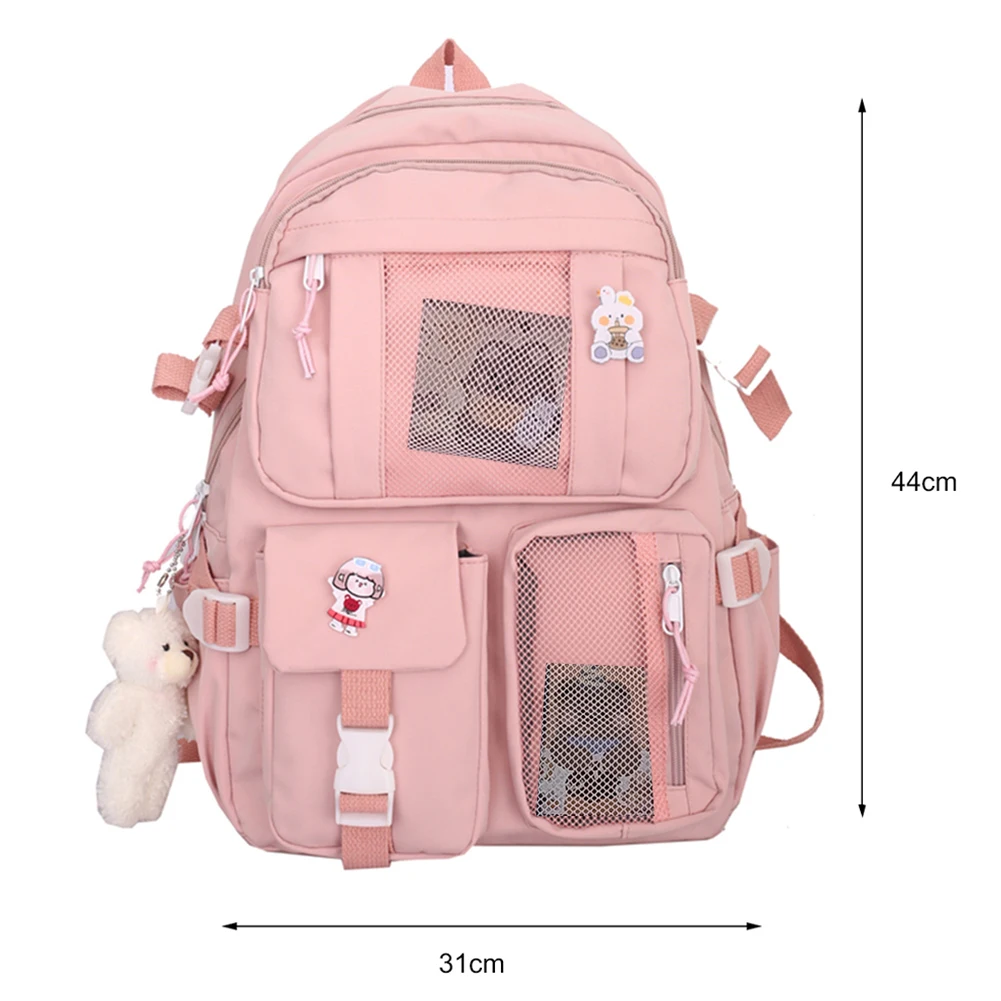 حقيبة ظهر مدرسية خفيفة الوزن حقيبة سفر يومية حقيبة كتب جامعية سعة كبيرة حقيبة كتب للطلاب مع جيوب متعددة للهدايا #2