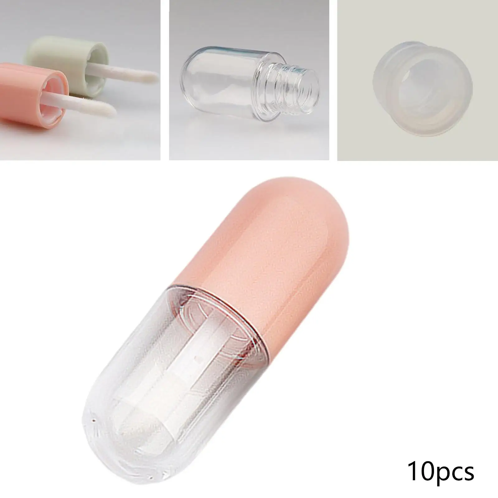 Lindo claro 5ml brillo de labios contenedor bálsamo tubo cápsula portátil botella reutilizable de plástico para juego de cosméticos