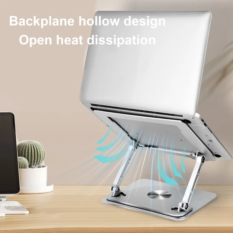 Laptop and Tablet Stand Folding Cooling 360degree Rotating for Up to 17