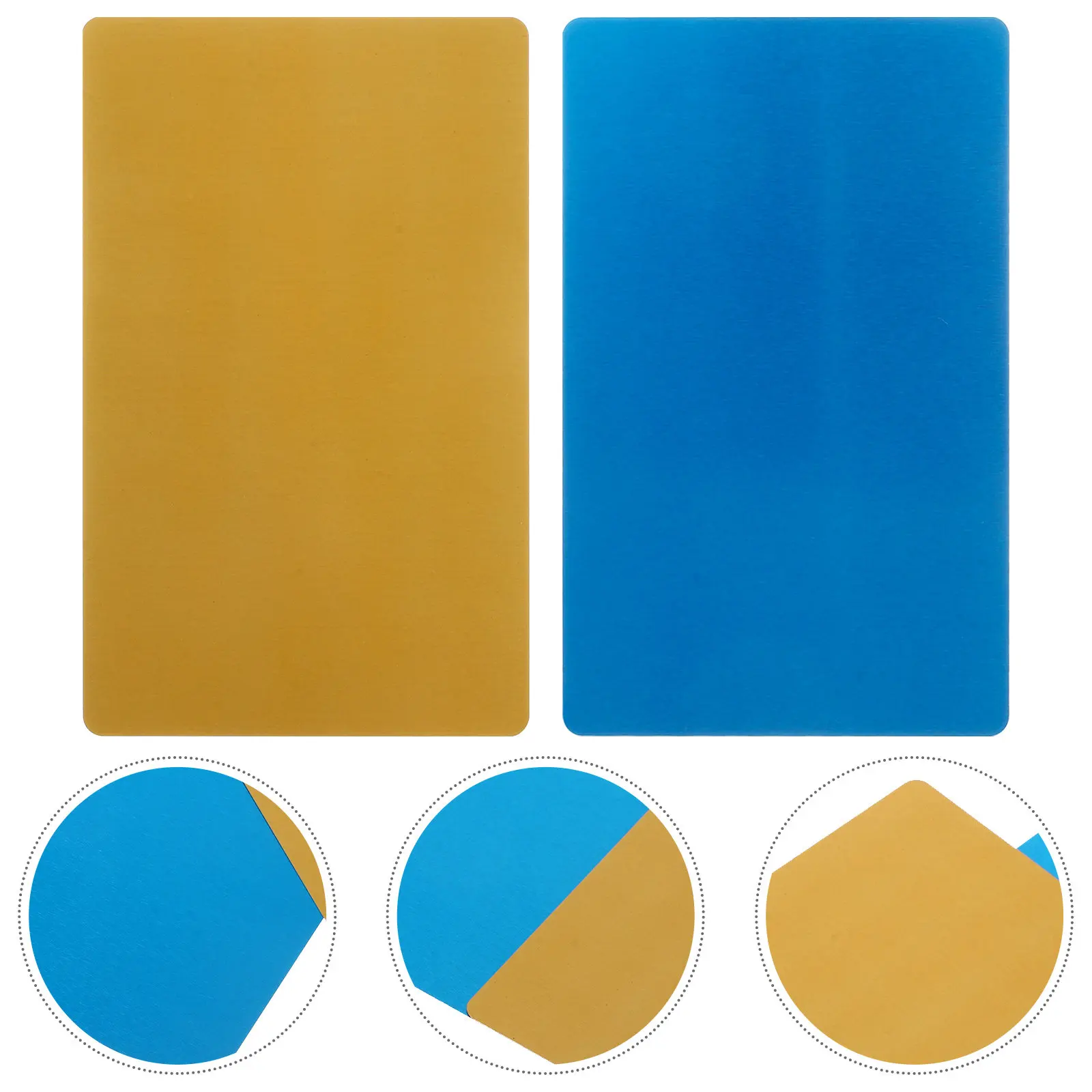 

8Pcs Blank Metal Business Cards Thick Rigid Non-Bendable Flat Surface for Engraving Sublimation DIY Name Cards Nameplates Labels