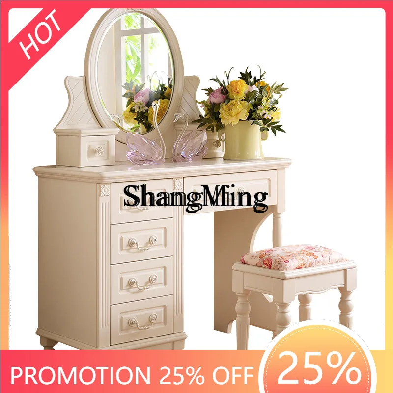 

ZYY senior exquisite dresser bedroom modern simple storage cabinet small light luxury solid wood makeup table