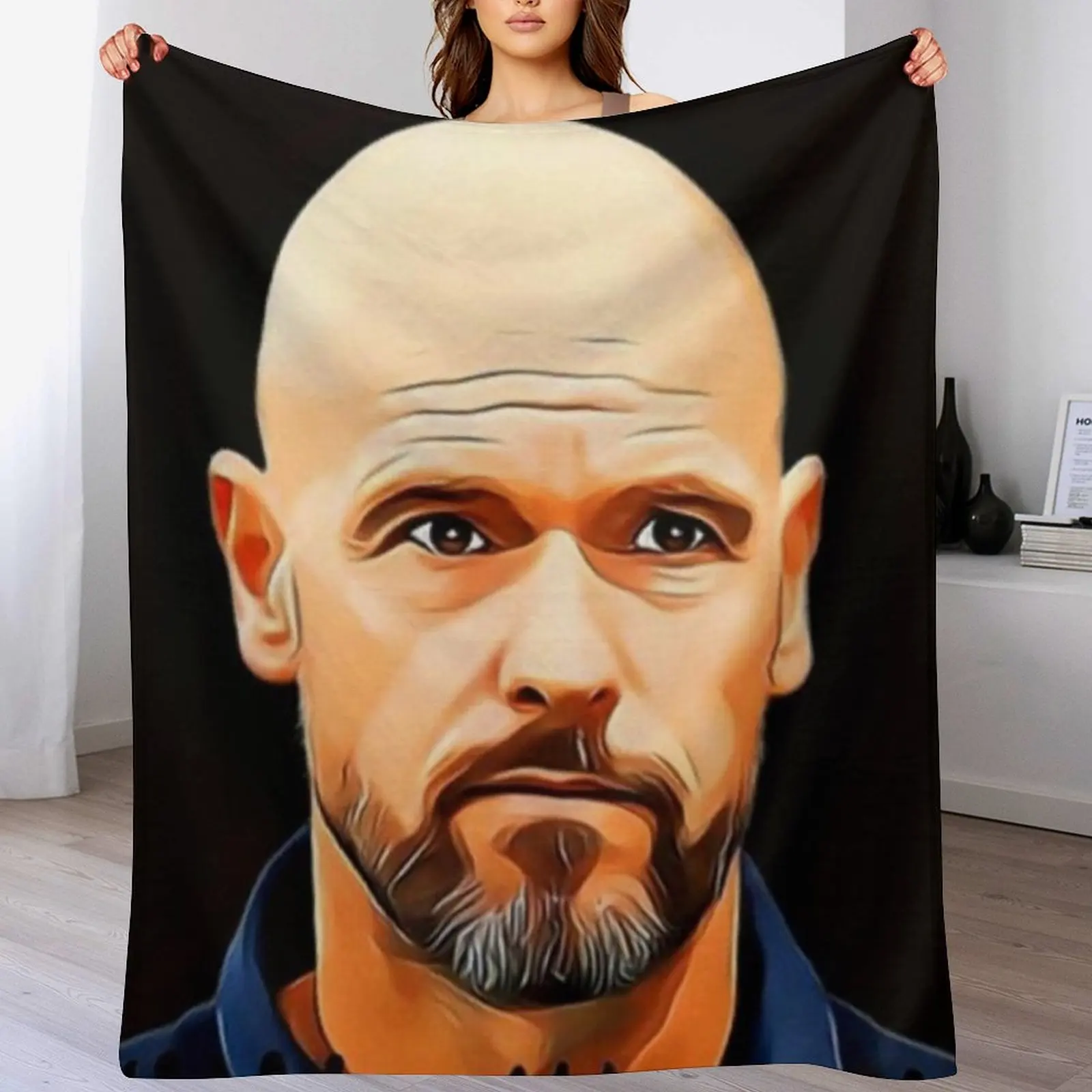 Erik Ten Hag Posters Newest Throw Blanket Blankets Sofas Of Decoration Retros Weighted Blankets