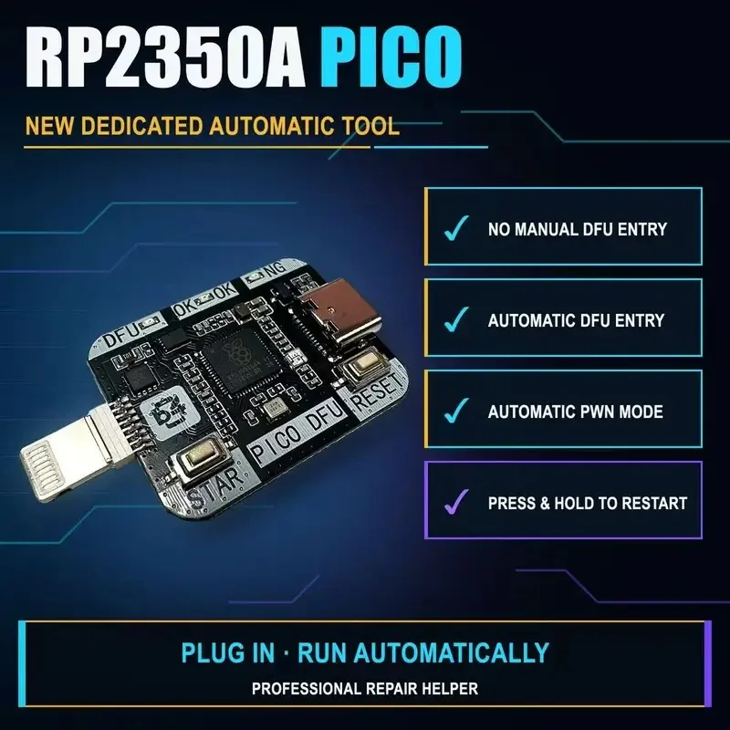 NOWY RP2350A PICO Engineering Box Obsługuje DFU jednym kliknięciem / Restart / AUTOMATYCZNY WSTĘP DFU / TRYB PWN RP2350 USB A — zdjęcie produktu 3
