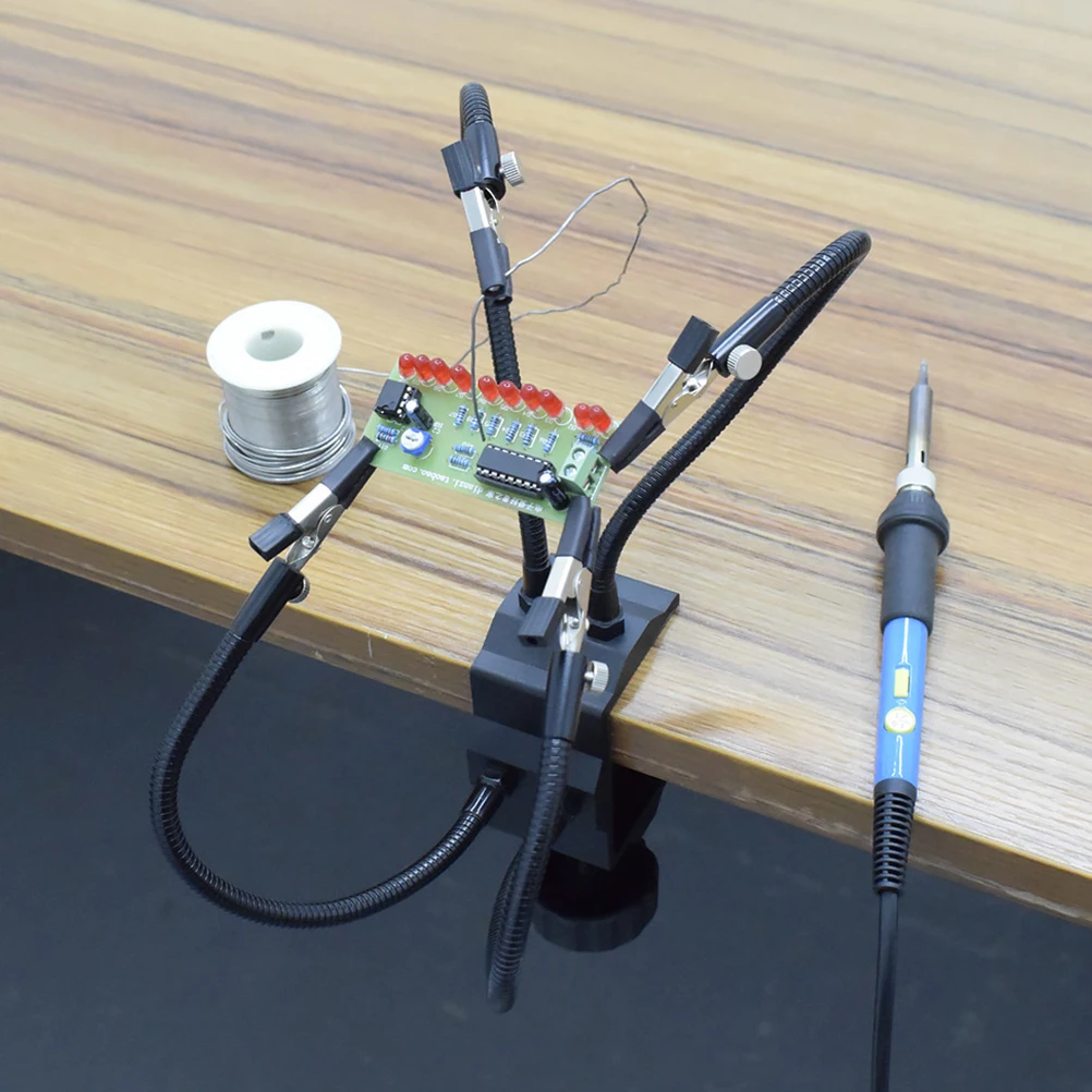 

Aluminum Alloy Welding Table 4 Claws Soldering Station Durable Practical Easy to Use Computer Desk Jewelry Craft Welding Rework