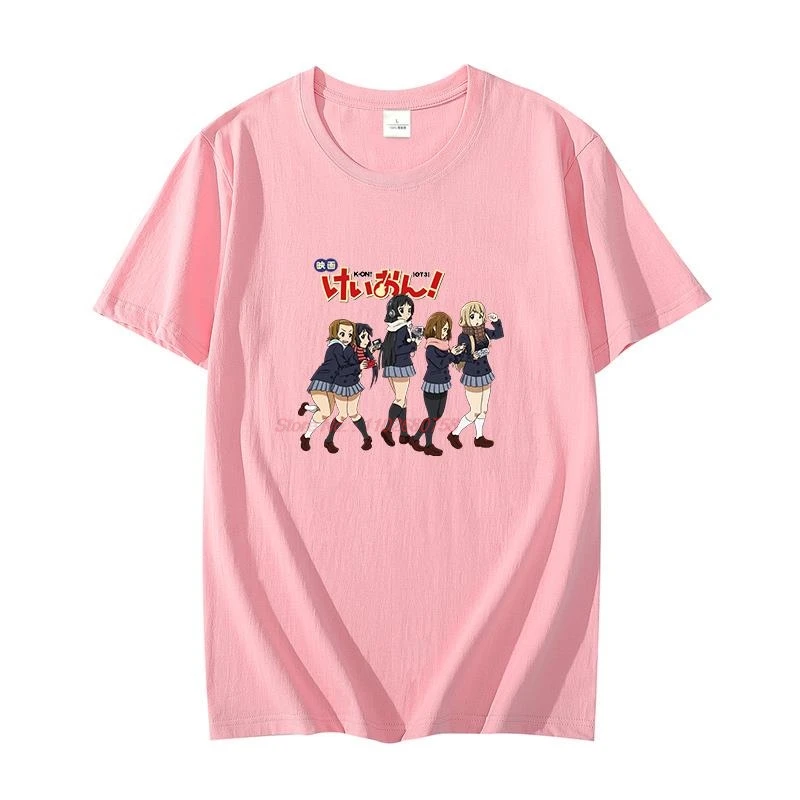 Oversized t-shirt K ON Japanese Anime Manga Keep on Singing Songs Unisex graphic t shirts Cotton O-neck t shirt for men