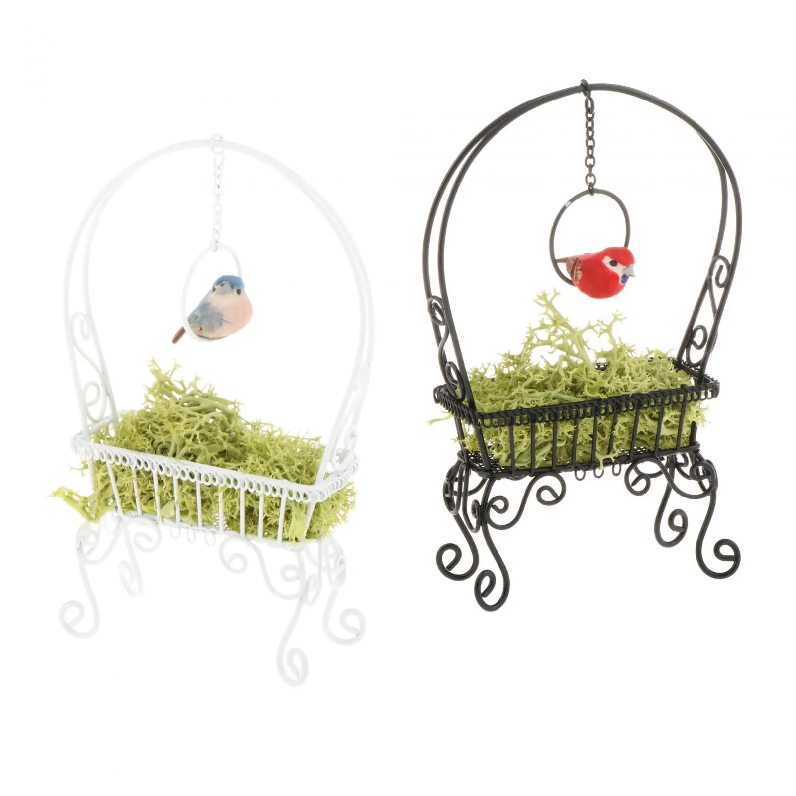 Accessorio per mobili in miniatura per portafiori in metallo per casa delle bambole 1/12 7x3,5x13,5 cm