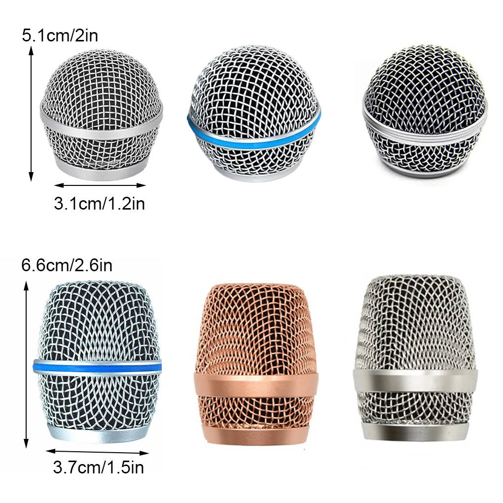 교체용 유선 마이크 그릴 교체용, 전문가용, 무선 스폰지, 파티 마이크 헤드 부품 액세서리