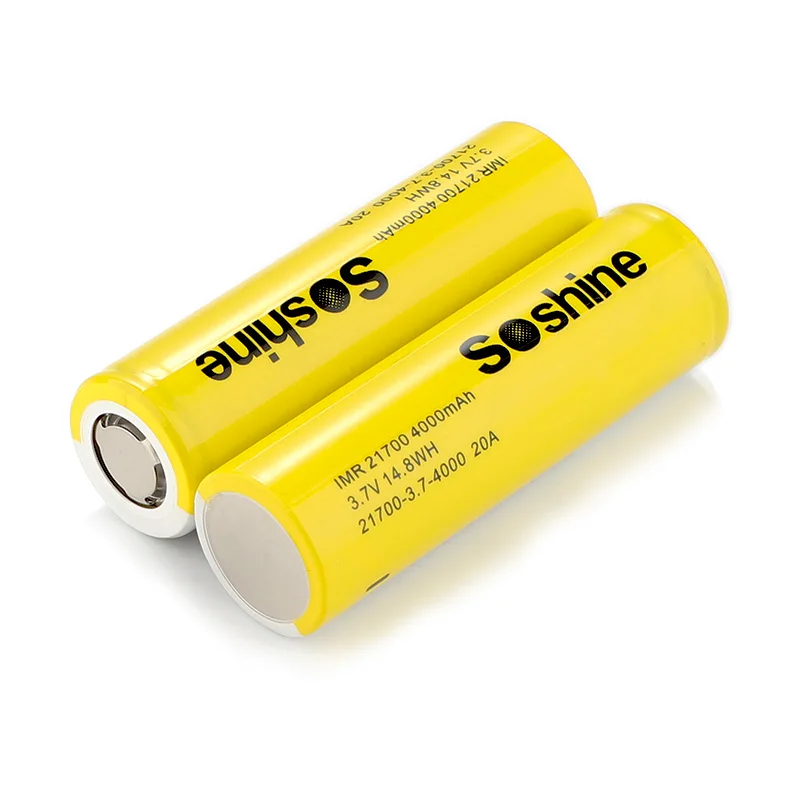 Soshine 21700 3C Li-ion Rechargeable Battery 3.7V 4000mAh Original Battery 4000mAh Li-ion Batteries for Toys Flashlight Radio