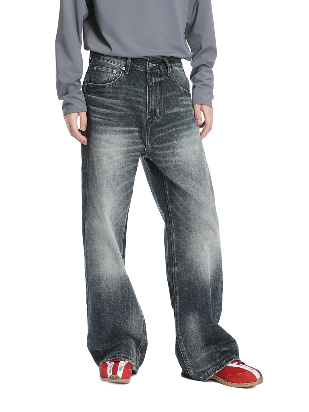 voguo-relay-vintage-waed-taille-moyenne-jean-main-dn-multi-singe-adient-sens-coupe-ample-confortable-denim-pantalon