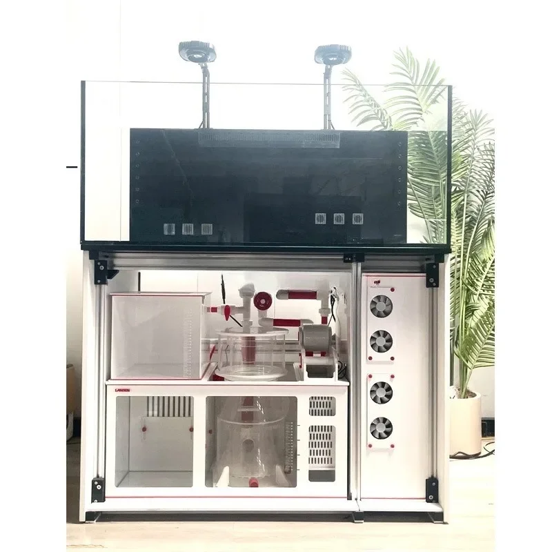 Ultra-thin luxury glass marine aquarium fish tank 100W environmentally friendly bottom filter set can be customized coral tank