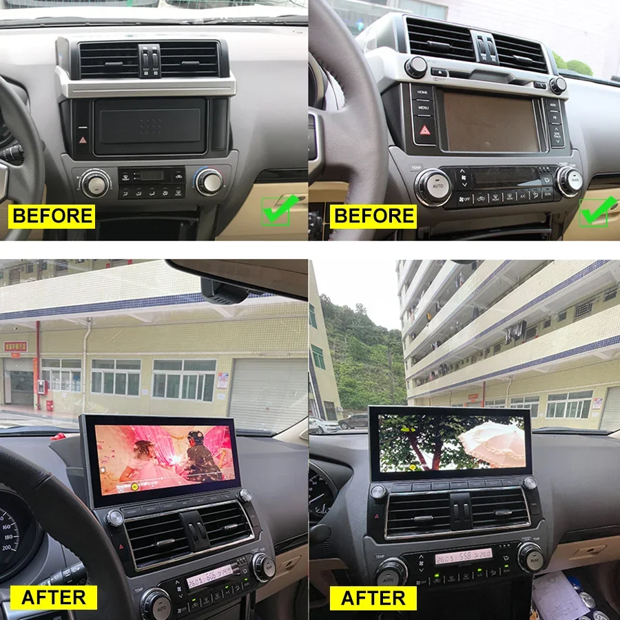 12.3Inch Screen Car Radio Android 13 Autoradio Stereo Carplay Gps For Toyota Prado 2014 TXL Lc150 2017 Multimedia Video Player