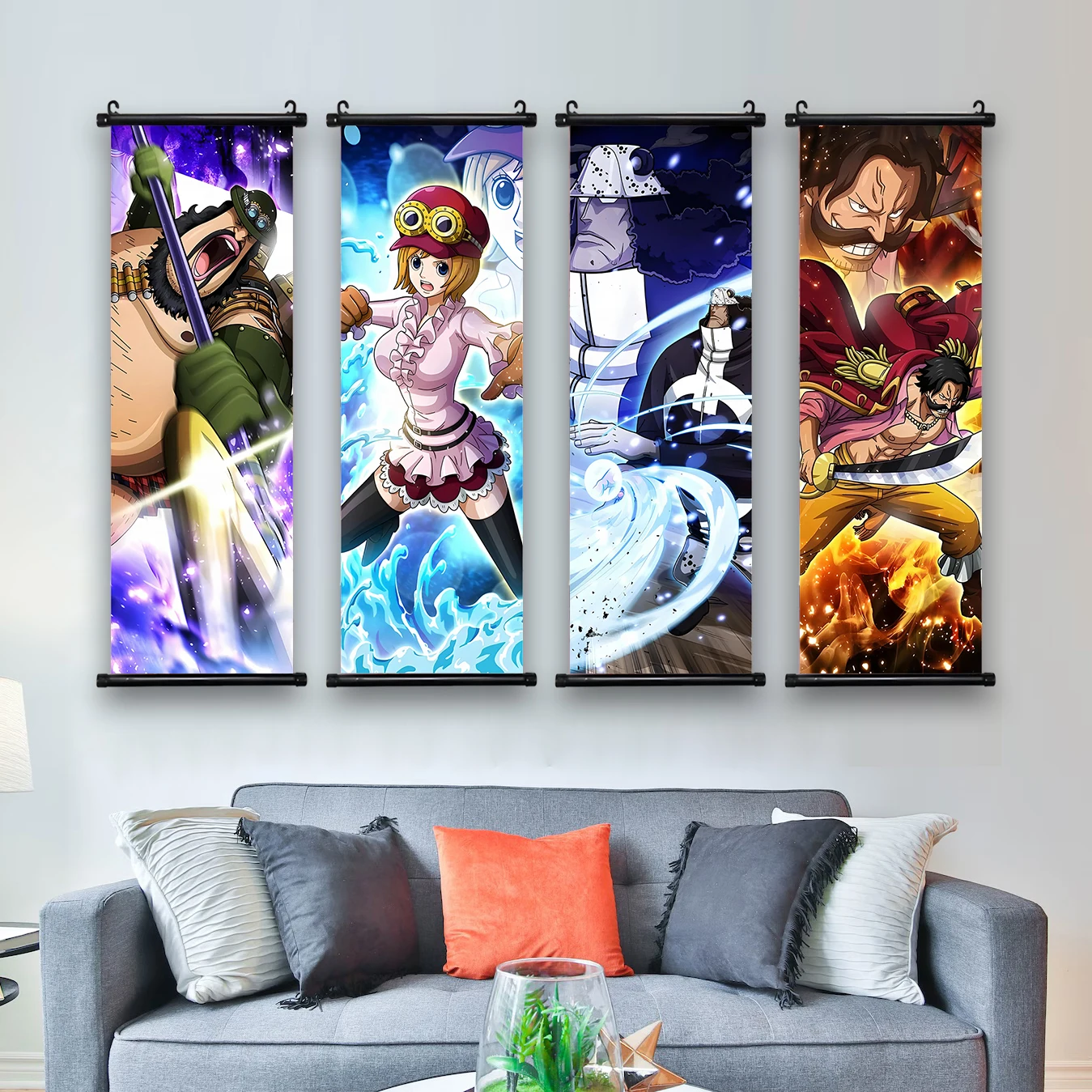 ONE PIECE Monkey D Dragon Anime Poster Cartoon Wall Artwork Canvas Decor Home Decoration Hanging Scroll Wallpaper Sabo Art Gift