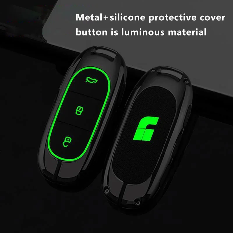 Zinc Alloy Leather Key Case for Lixiang L7 L8 L9 ONE Car Remote Protection Cover Bag Shell Keychain Holder Li Auto Accessories