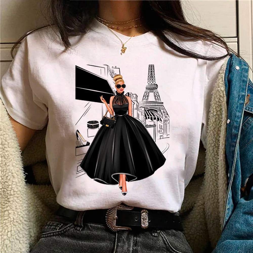 Women Print shirt girl anime Comfortable 2000s streetwear University Retro t shirt graphic Graphic 2000s Psychedelic Classic Y2k