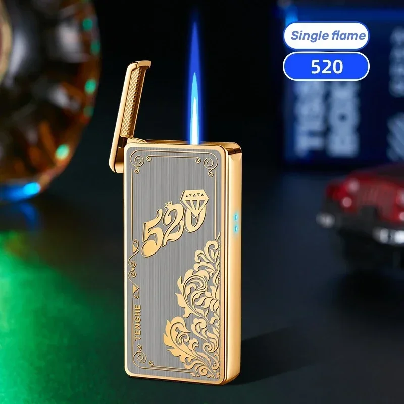 New Voice Controlled Direct Charge Lighter Blow and Shake Pneumatic and Electric Dual purpose Inflatable Lighter Gift for Men