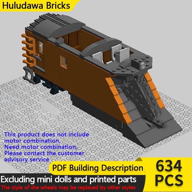 

Модель городской автомобиль MOC, строительные кирпичи, железная дорога, прозрачный снежный плуг, модульная технология, детские праздничные подарки, сборка игрушек, костюм