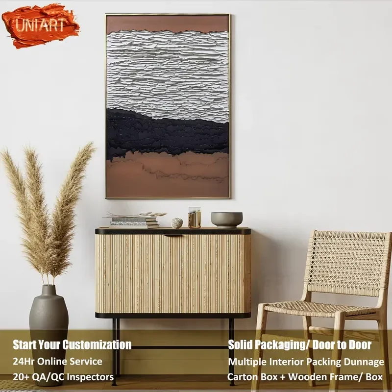 Custom Abstract 3D Relief Layered Leather Art Wall Deco Handcrafted Interior Wabi Sabi Mixed Media Collages Wall Hanging