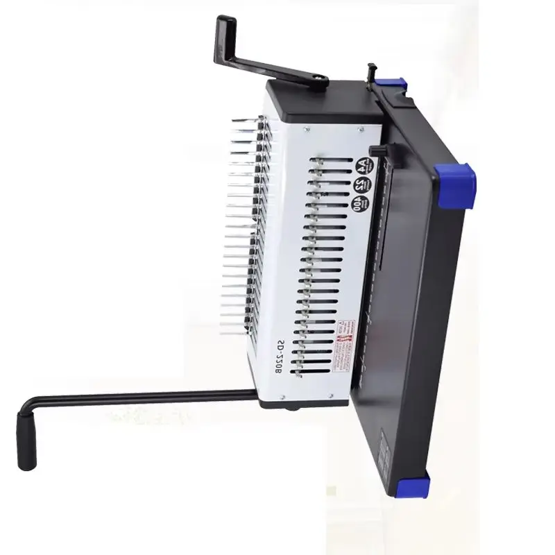 

10 Holes Clips Office Documents Punch Binding Machine SD-220B Manual Binding Machine 21 Holes Rubber Gasket Ring
